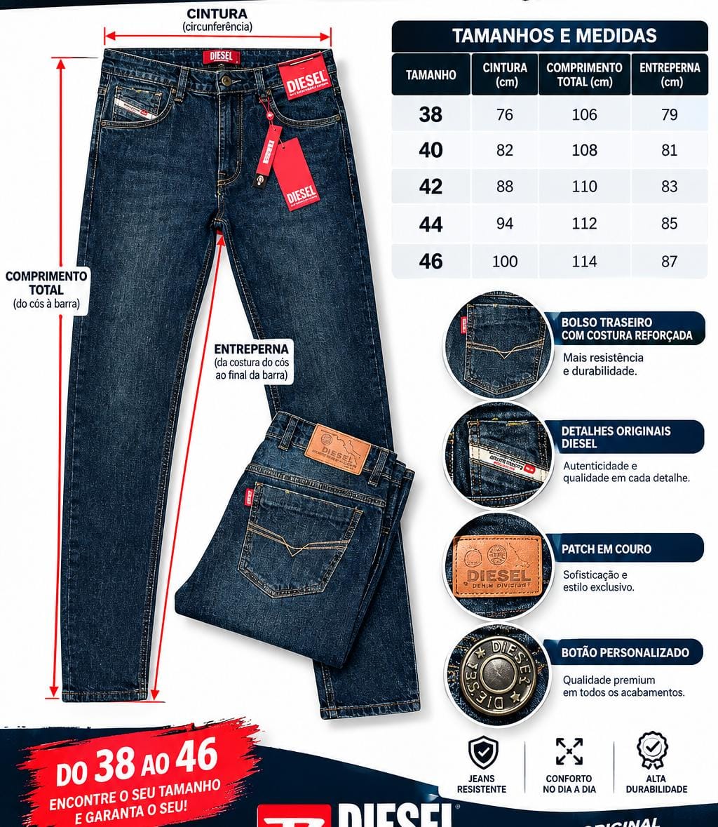 Jeans Jogador Canatiba – Corte a Laser & Caimento Perfeito